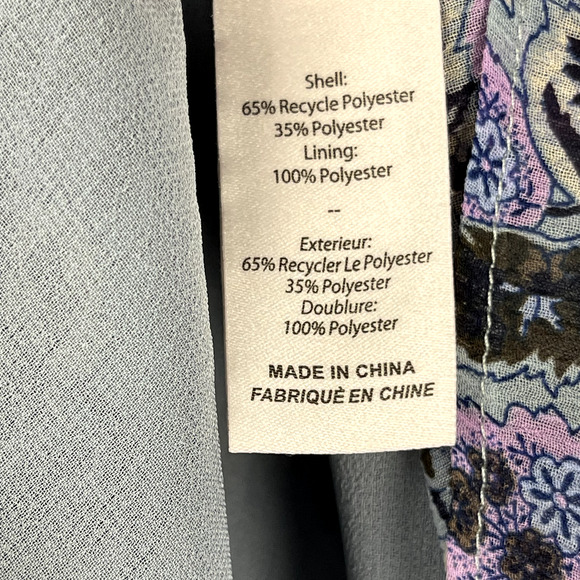 Cinq a Sept Drew Georgette Top Womens Small Floral Smocked Ruffle Romantic - Picture 10 of 16